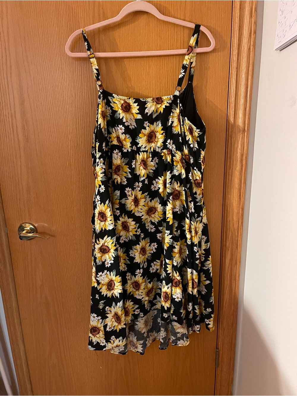 Torrid 2X Sunflower Print Knee Length Challis Dress ~ 90s Alternative Vibes - Picture 3 of 5